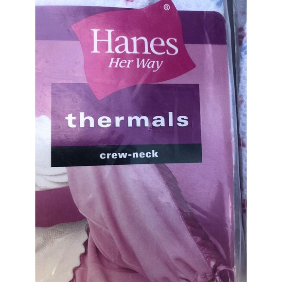 Hanes Thermal Floral Shirt and Pants Set Lettuce edge Trim Cuffed 2XL - Picture 4 of 12